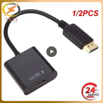 1/2KS DisplayPort na HDMI-kompatibilní Adaptér Převodník Display Port Samec DP Ženské TV Kabel Adaptéru Video Audio Pro PC, TV