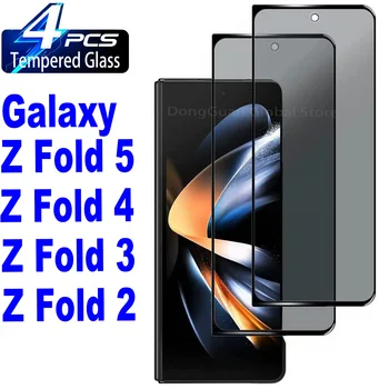 1/4KS Soukromí Anti-Spy Tvrzené Sklo Pro Samsung Galaxy Z Přeložte 5 4 3 2 Screen Protector Glass Film