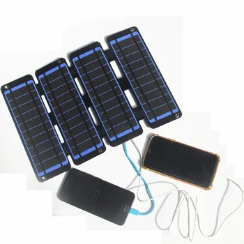 13W 5V ETFE solární panel skládací taška nabíječka Mobilního telefonu nabíječka dual USB výstup