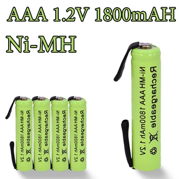1800mAh AAA 1.2 V, Kvalitní Dobíjecí Baterie Ni-MH Dobíjecí Baterie 3A Baterias