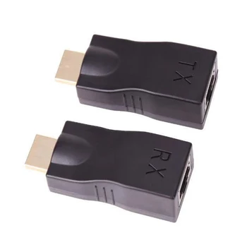30M Extender HDMI-Kompatibilní s Ethernet Rj45 Rozšíření Vysílač Přijímač Adaptér Cat6 Utp Lan Síťový Kabel pro Hdtv Hdpc