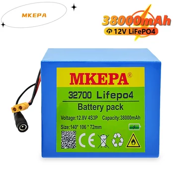 32700 Lifepo4 Battery Pack 4S3P 12,8 V 38000mAh 4S 40A 100A Vyvážené BMS pro Elektrický Člun a Nepřetržité Napájení 12V