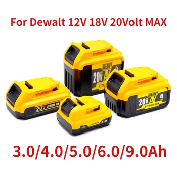 9000mAh baterie Lithiová Baterie Pro DeWalt 10,8 V 12V 18V 20 Volt Max 9.0 Ah DCB205 DCB206 Náhradní Li-iontová Baterie elektrické nářadí, Baterie