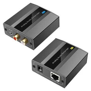 Analogové Audio Extender RCA 3,5 mm Stereo Přes Ethernet Jeden Cat5E/6/7 Kabelu Až 500 M Audio Converter US Plug