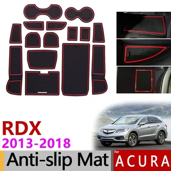 Anti-Slip Brána Slot Mat Dráze pro Acura RDX 2013-2018 Příslušenství 2013 2014 2015 2016 2017 2018 Gumové Cup Rohože, Auto Samolepky