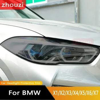 Auto Světlomet Odstín Uzené Černé TPU Ochranný Film Nálepka Pro BMW X1 F48 X2 F39 G01 X3 F25, X4 F26 G02 X5 F15 G05 X6 X7 X8 2022