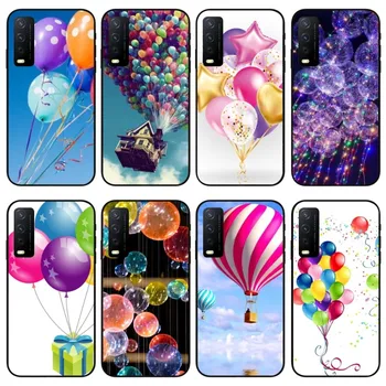 barevné balón Telefon Pouzdro Pro VIVO Y95 Y93 Y31 Y20 V17 V19 V15 Pro X60 NEX Měkké Černé Kryt na Mobil