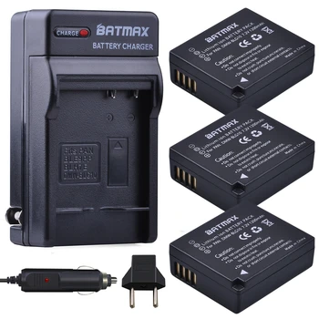 Batmax 3ks DMW-BLG10 BLG10E DMW-BLG10PP Baterie+Digitální Nabíječka pro Panasonic DMC-GF6 GF5 GF3 GX7 GX80 GX85 GX7 Mark II,DMC TX1