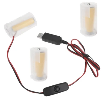 C1FB USB na 4,5 V, LR20 D Baterie Eliminovat Kabel Kabel Napájení z Baterie Drát
