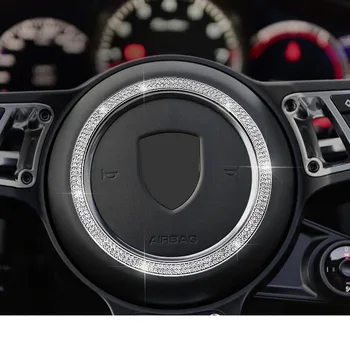 Crystal Volantu Centrum Logo Kruh Krycí Kroužek Vhodné Pro Porsche Macan 2015-2020