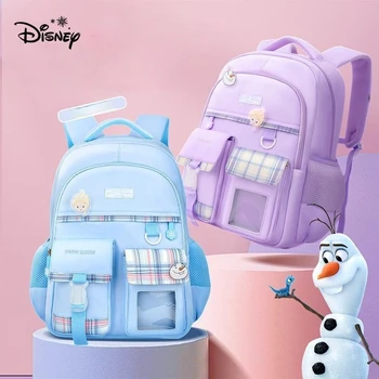 Disney Děti Aktovka Frozen Cartoon Batoh Velké Kapacity Bag Vodotěsné Více Kapes 4-6 Stupně Studenti Papírnictví Box