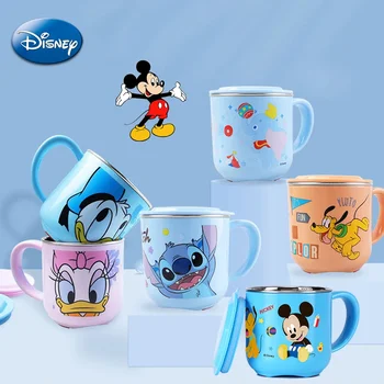 Disney Mickey Mouse Steh Karikatura Šálky Z Nerezové Oceli Šálku Mléka Hrnky Anime Obrázek Frozen Elsa Pít Vodu Cup Děti Hrnek Na Kávu