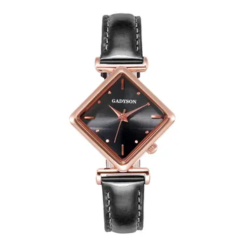 Elegantní Minimalistické Geometrické Náměstí Gradient Dámské Quartz Hodinky montre femme de marque luxe zegarek damski reloj mujer hodiny