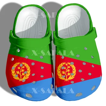 Eritrea Mučedníků Den Den Nezávislosti 3D Tisk Muži Ženy Klasické Dřeváky Pantofle Boty EVA Ligtweight Sandály na Pláži v Létě Venkovní