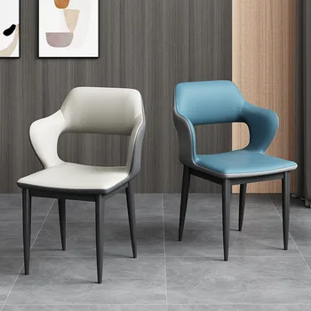 Evropské Modrá Jídelní Židle Art Módní Akcent Zahradní Jídelní Židle Design Kuchyně Sillas Para Sala De Estar Domácí Nábytek