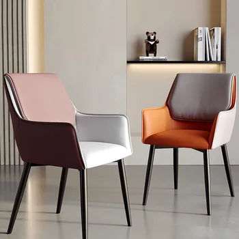 Francouzská Luxusní Jídelní Židle Fantazie Pohodlné Individuální Čalouněné Jídelní Židle Loketní Opěrka Manikúra Sedie Cucina Knihovna Nábytek
