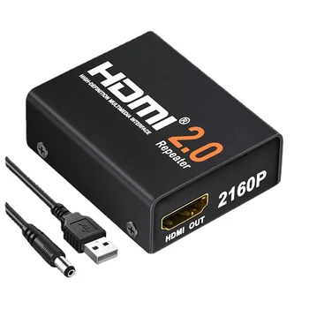 HDMI 2.0 Repeater - Zesilovač Signálu a Regenerátor, 30m Extender, Samice Na, 4K2K, 3D