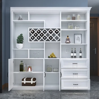 Integrované víno skříně, jídelní boční skříňka, nástěnná moderní a minimalistický montované na podlahu víno kabinet, multi-funkční