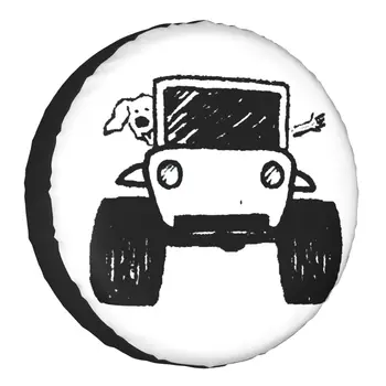 Jízda Se Psem Na Dobrodružství Tlapky Náhradní Pneumatiky Kryt pro Honda CRV 4WD 4x4 Vůz Přívěs na Kolo Chrániče 14
