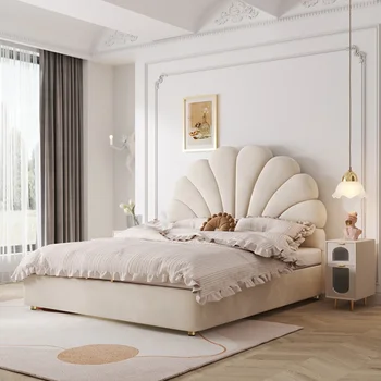 Krém vítr hrudi skladování postele Malé-velké textilie, manželskou postel okvětní lístek měkké postele