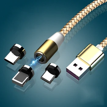 Magnetický Micro USB Typu C Kabel Pro iPhone Xiaomi Mobilní Telefon Rychlé Nabíjení USB Nabíječka Drát Vr