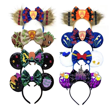 Mickey Mouse Uši Čelenky Plyšový Kačer Donald Černobílá Horké Kreslený Film Znak Cosplay Dospělé/Děti Halloween Party Vlasy Příslušenství