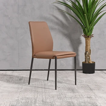 Minimalistický Moderní Jídelní Židle Kovové Pohodlné Ergonomické Volný Čas Židle Make-Up Čalouněné Silla Comedor Kuchyňského Nábytku