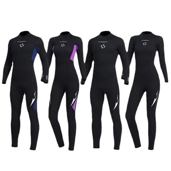 Muži Plavky Ženy Neoprenové Mokré Obleky 3mm Plné Tělo, Dlouhý Rukáv Plavky pro Potápění, Plavání, Surfování Dospělých ve Studené Vodě