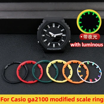 Měřítko kroužek pro Casio farmě dub modifikované příslušenství ga2100 upravené svítící hodinky dial ring úst dial prsten hodinky rozsahu prsten