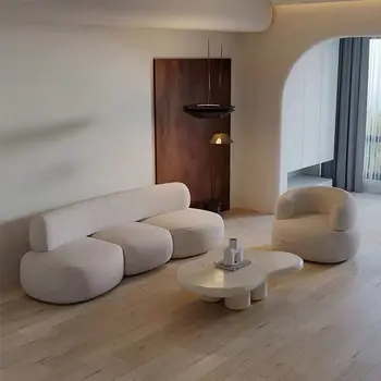 Nordic Dělanou Bílé Pohovce Malý Byt Obývací Pokoj Jednoduchý Moderní Světlý Luxusním Jednoduchá Speciální-Ve Tvaru Kombinace