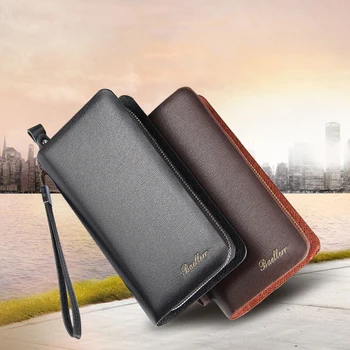 Nová peněženka muž, ležérní grab bag, pánské grab bag, dlouho multi-funkční duální zip telefon bag