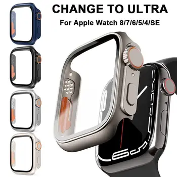 Nový Ultra 49mm Rám PC Tvrzené Krycí Změnit na Ultra Případě Screen Protector Upgrade Pouzdro Pro Apple Watch 8 7 6 5 4 SE