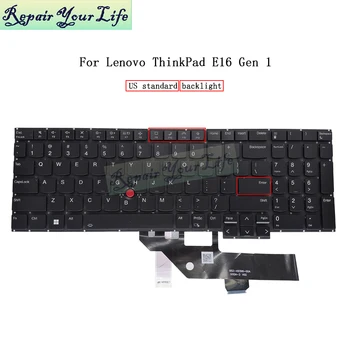 NÁM Podsvícená Klávesnice pro Lenovo ThinkPad E16 Gen 1 21JN spojené státy americké angličtině Notebooku Klávesnice Podsvícení SN21K54282 SN21K54208 pk132y93b00