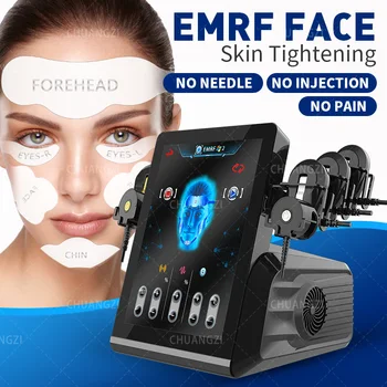 Obličeje Elektrostimulace Emrf Tvář Ems RF Professiona Tvář Zvedání Stroje PEFACE Vyřezávat Tvář, Podložky Masér Zařízení