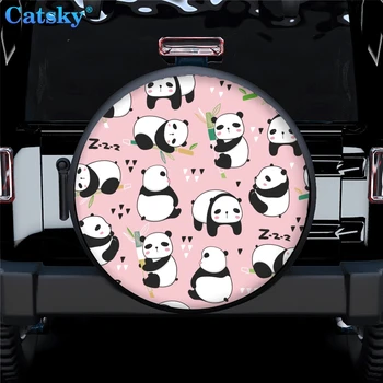 Pink Panda Auto Příslušenství, Náhradní Pneumatiky Chránit Kryt,Vlastní Zvíře Náhradní Pneumatiky Dekorace Náhradní Pneumatiky Kryt Bez Zálohy Díry
