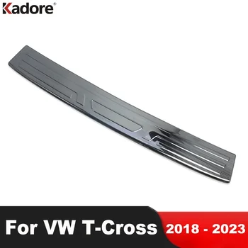 Pro Volkswagen vw T-Cross Tcross 2018-2023 Oceli Auta Zadní Kufr Kryt Nárazníku Obložení Zadních výklopných Dveří Parapet Deska Stráž Accessirues