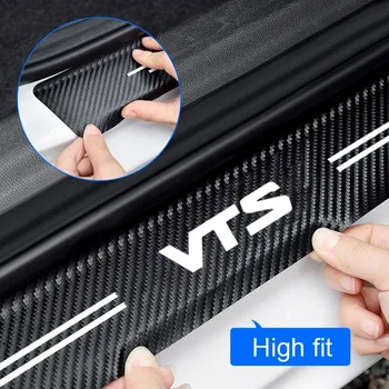 Práh vozu proti šlápnutí lišta na ochranu kufru proti škrábání pásu carbon fiber sticker dekorace pro Citroen VTS Nálepka
