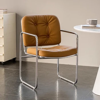 Přenosný Vintage Obývací Pokoj Židle Zpět Podporu Severské Kovový Držák Obývací Pokoj Židle Jedinečné Dospělé Silla Plegable Nábytek