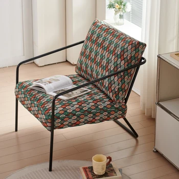 Retro Luxusní Obývací Pokoj Židle Balkon Jednoduchá Čekání Design Přízvuk Židle, Kávovar Ložnice Sedie Da Soggiorno Nábytek HD50TY