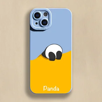 Roztomilý Panda Kreslený Silikonové Pouzdro pro iphone 15 14 13 12 11 Pro Max XR X/XS MAX 7PLUS /8PLUS SE