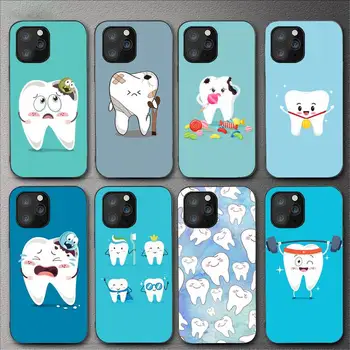 Roztomilý Zubař, Zuby, Zubní Telefon Pouzdro Pro iPhone 11 12 Mini 13 14 Pro XS Max X 8 7 6s Plus 5 SE XR Shell