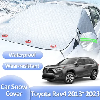 Sníh Pokrývá pro Toyota Rav4 XA40 XA50 XLE Hybrid 2013~2023 Anti-Frost Zimní Skel Led Ochrana Vnější Auto Příslušens