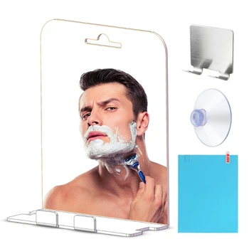 Sprcha Fogless Zrcadlo pro Holení s holící Strojky Držák Koupelna Zrcadlem E1YF
