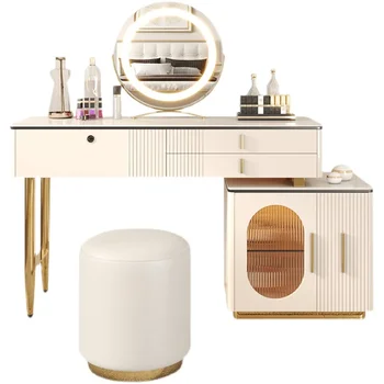 Toaletní stolek, ložnice, světlý luxusním, high-end make-up, internet celebrity, minimalistický skladování, integrované rockové desky nový model