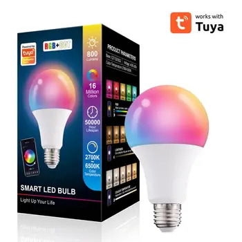 Tuya Inteligentní Led Žárovky Světlo 10W Bluetooth Lampa E27/B22 RGBW Led Lampa Měnící Barvu RGB Lampada+CCT Dekor Domácí AC85-265V