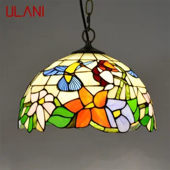 ULANI Tiffany Přívěsek Světla Moderní LED Lampa Květina Obrázek Příslušenství Pro Domácí Jídelna Dekorace