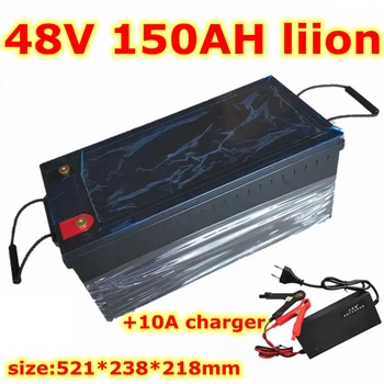 vodotěsné lithiová 48V 150AH li ion baterie S BMS pro 5000W 7000W skútr Solární energie skladování střídače +10A nabíječka