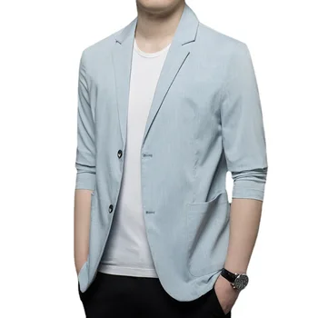 Z376-2023 Oblek pánské oblečení podzim senzor obleky pánské Korean verze slim Single Západní business casual Western služby muži