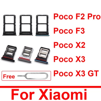 Zásobník Sim Karty Slot Adaptér Pro Xiaomi Mi Pocophone F2 Pro F3 X2 X3 GT SIM Karty, SD Čtečka Paměťových Karet Držák náhradní Díly