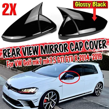 2X Boční Křídlo Zrcadlo Kryt Zpětného Zrcátka Čepice Pouzdro Pro VW Golf MK7 MK7.5 GTI, GTD, R 2014-2019 Auto Příslušenství